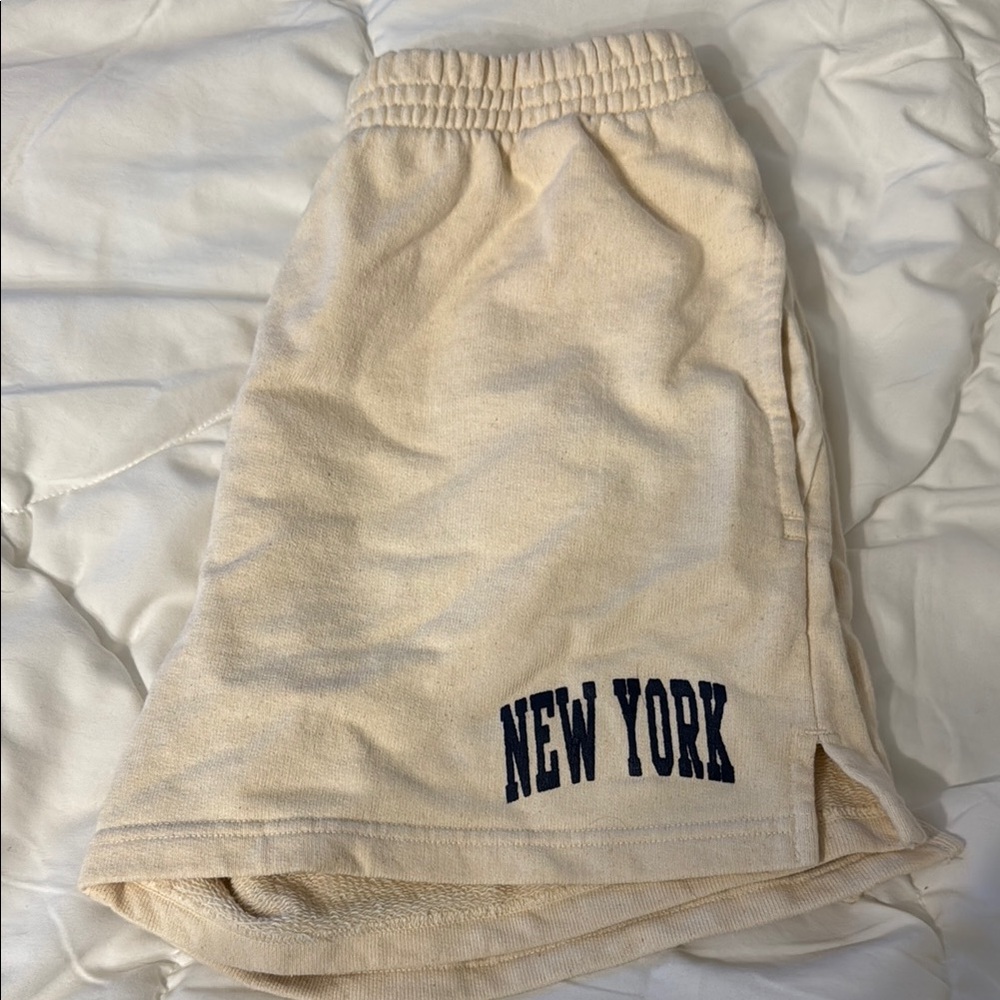 Brandy Melville John Galt Cream Colored Sweatshorts